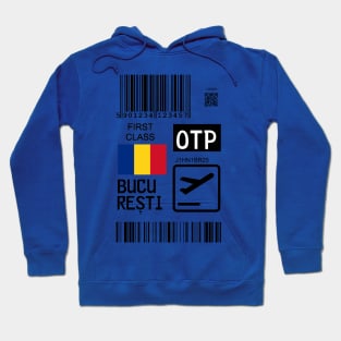 Bucharest Romania travel ticket Hoodie